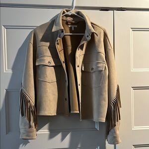 Tan Fringe Women's Jacket - NEVER WORN!